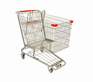 shopping cart wheel lock